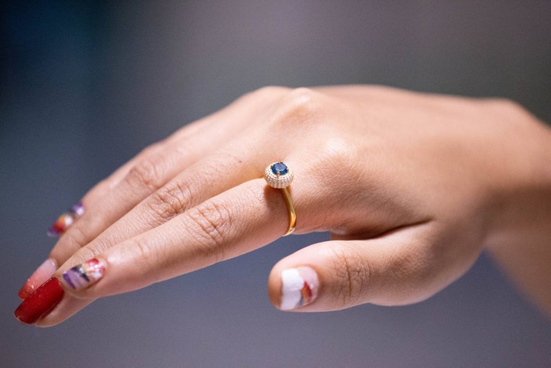 Lovely Cactus Ring RubyEmeraldBlue topaz Silver 92.5/% Enamel 24K Gold Thai ring Valentine Gift for her Gemstone Ring Anniversary ring