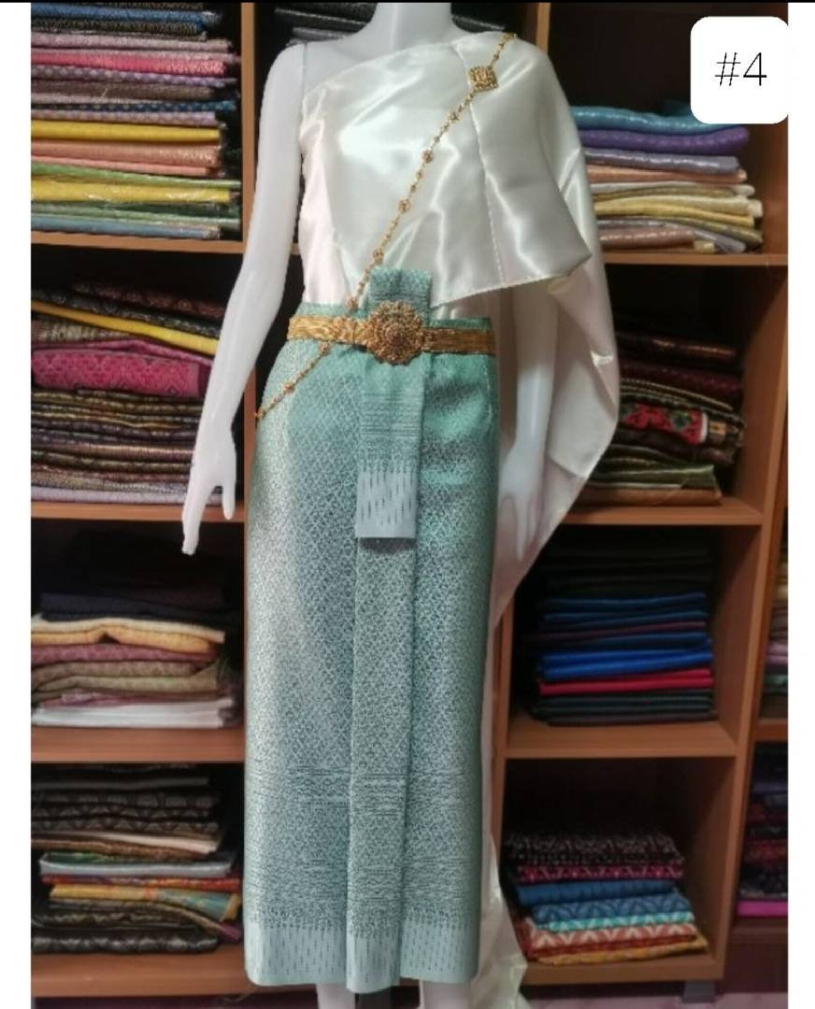 Traditional Thai/khmer Costumes for Women Satin Thai Sash & - Etsy