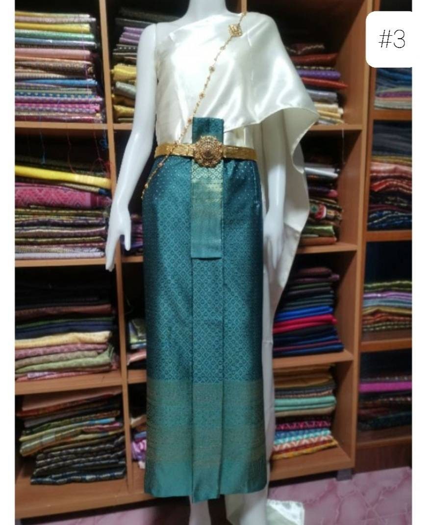 Traditional Thai/khmer Costumes for Women Satin Thai Sash & | Etsy