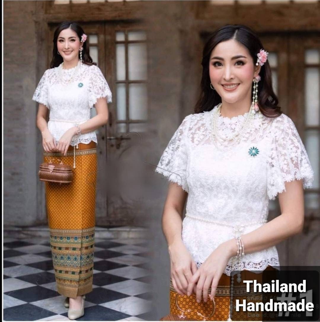 Precious Traditional Thai/lao Dresslace Blouse Synthetic - Etsy