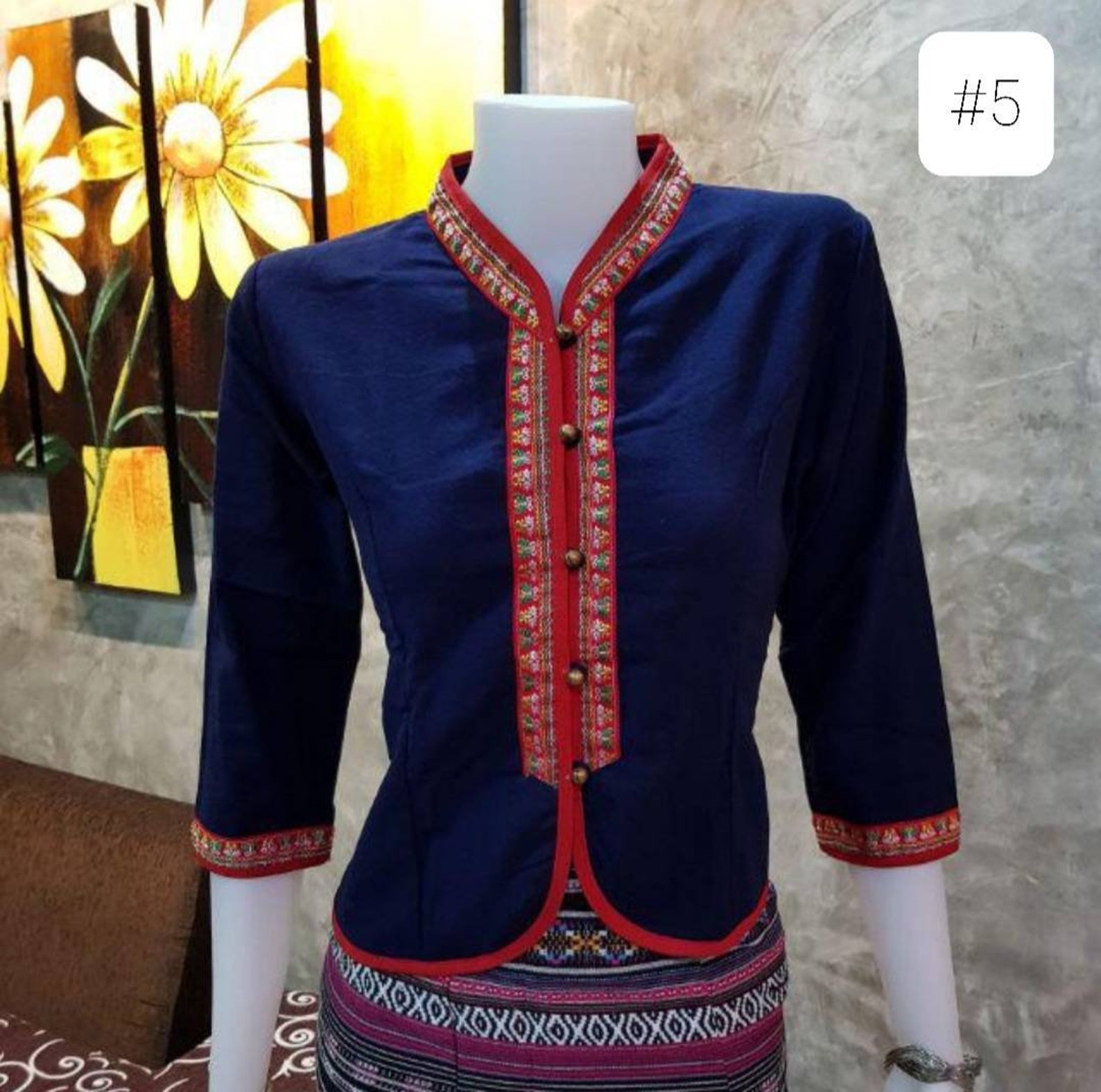 White 100% Cotton Made in Thailand Blouse