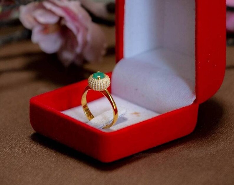 Lovely Cactus Ring RubyEmeraldBlue topaz Silver 92.5/% Enamel 24K Gold Thai ring Valentine Gift for her Gemstone Ring Anniversary ring