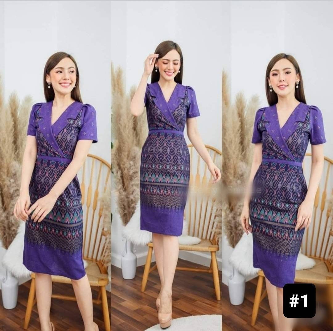 Beautiful Handmade Thai Dress Made by Printed Cotton Midi - Etsy