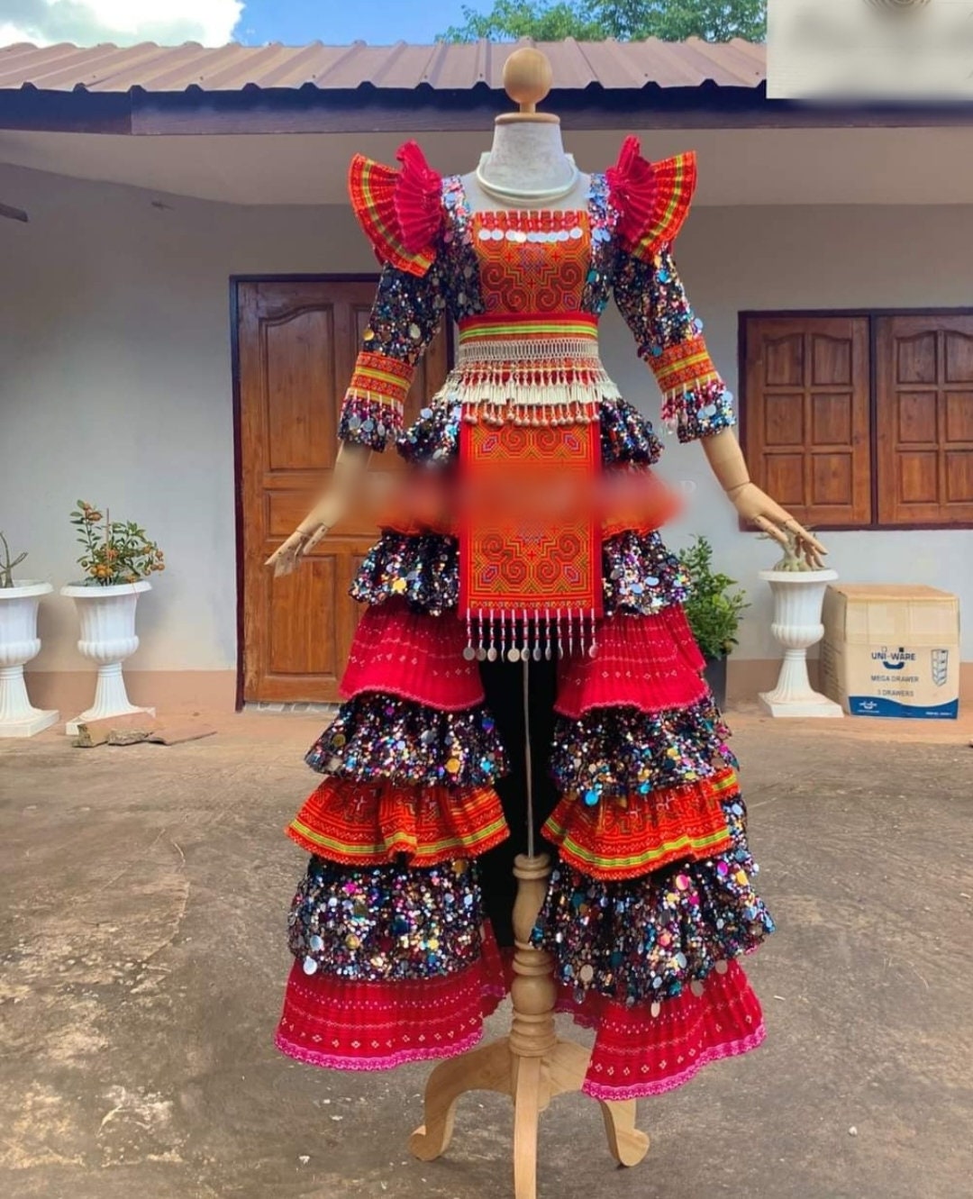 Hill Tribe Dress, Thailand quebra-cabeças em Artesanato quebra