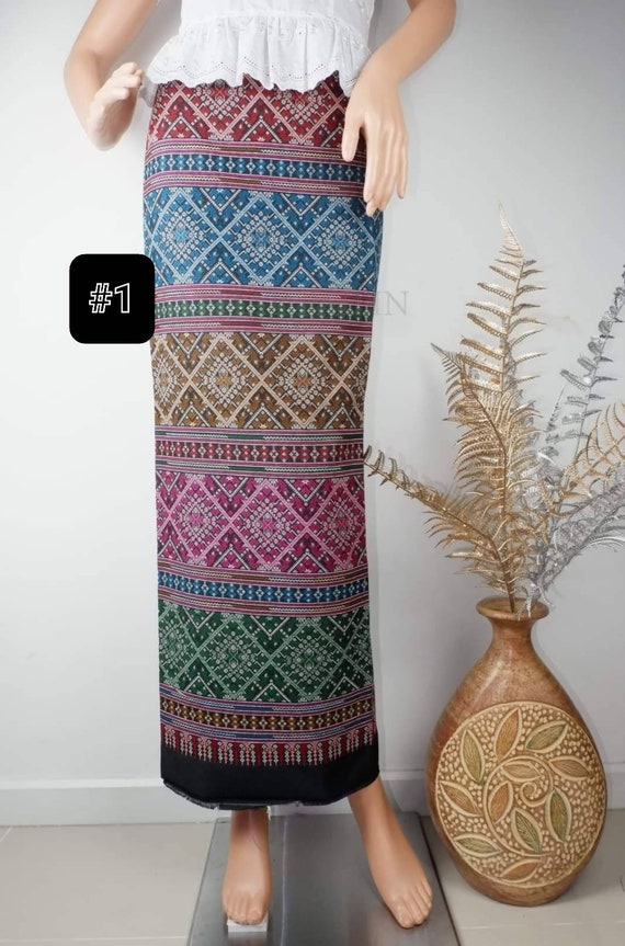 Buy Beautiful Handmade Cotton Skirt Thai/lao Sinh Skirt Online in India - Etsy