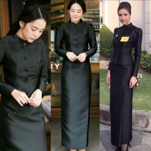 Thai traditional top silk dress
