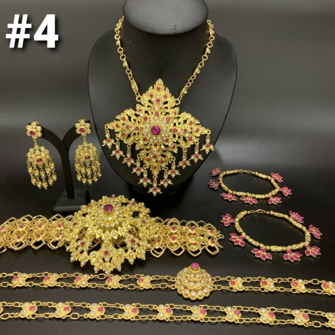 Traditional Thai/Khmer Jewelry Set Vintage accessory for Etsy