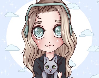 Custom Cartoon/Anime Icon~Twitch~Profile Picture~Commission~Gift~Portrait~