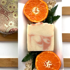 Oatmeal Soap | Cold Process | Face and Body Bar | Vegan Palm Oil Free | Orange Jasmine Scent | Handmade Soap Bar | All Natural Body Bar