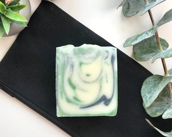 Savon à l'eucalyptus et au citron | Processus à froid | Barre corps main visage | Sans huile de palme végétalienne | Huile essentielle | Barre corporelle naturelle | Savon artisanal