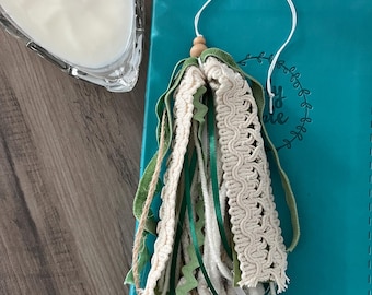Handmade Bible Tassel Bookmark: Ribbon & Yarn
