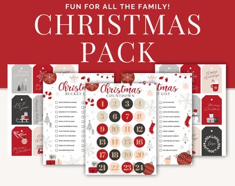 Printable Christmas Countdown - Christmas Activity Booklet Printable - Advent Calendar Printable