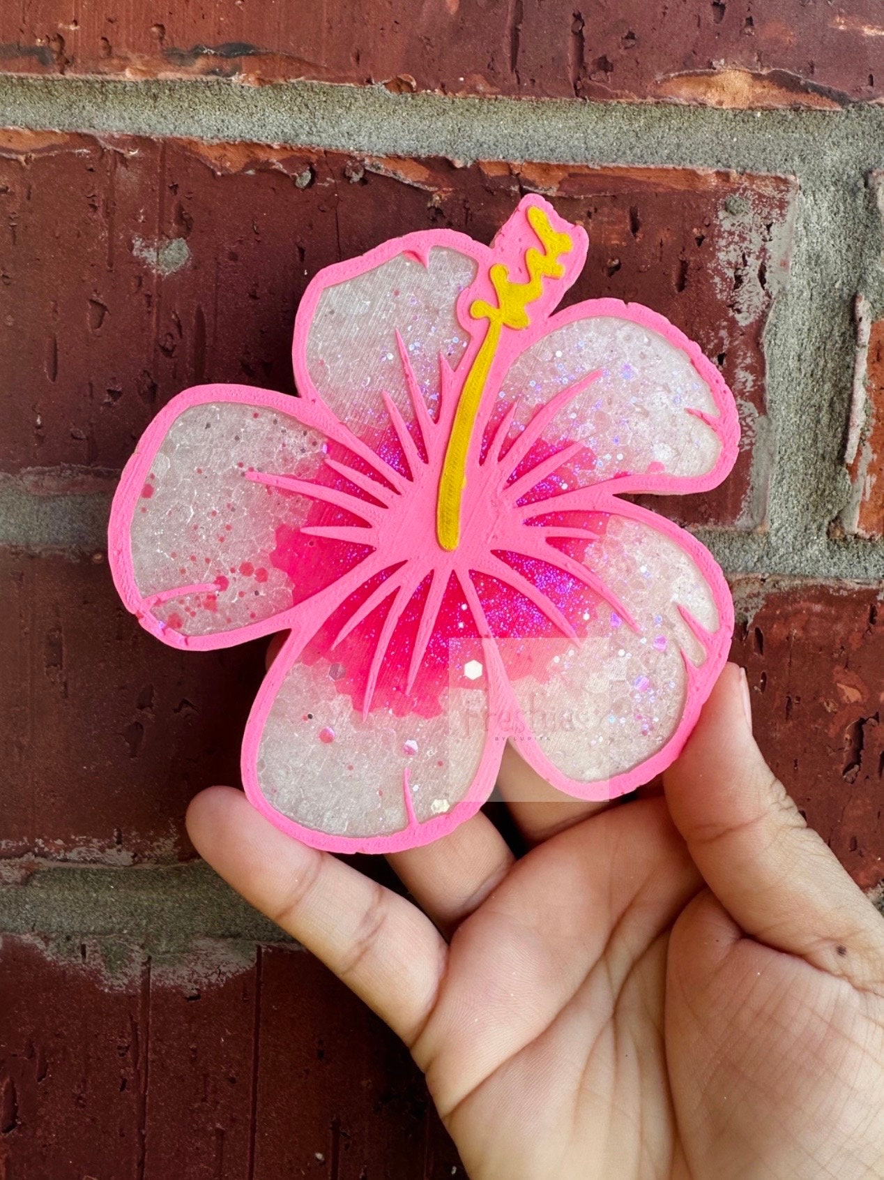 Hibiscus Flower Freshie Freshy Car Air Freshener Car Scent Etsy