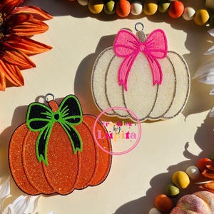 Pumpkin with Bow Freshie, Fall Freshie, Car Air Freshener, Coquette Pumpkin
