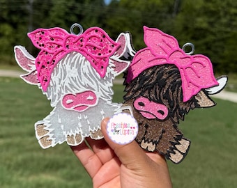 Highland Cow freshie, Car Air Freshener, Freshy