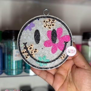 Floral Smiley Freshie, Freshie, Car Air Freshener