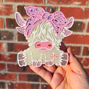 Highland Cow freshie, Car Air Freshener, Freshy