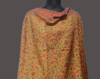 Chal Kani de Cachemira tejido a mano, Artesanía única, Bonito chal Kani de Cachemira, Diseño clásico y atemporal