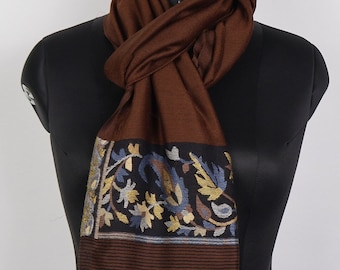 Nuevo chal ligero Kani, Chal de cachemira, Chal pashmina, Chal Kani, Chal Kani, Chales Kani para mujer, Chal Kani bohemio de 78 x 28 pulg.