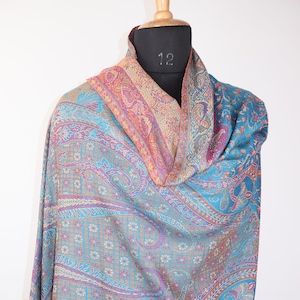 Kashmir Pashmina Shawls For Wedding | Lightweight Shawl Wraps | Multi Colored Designed Shawls | Handmade Shawl Blankets