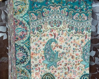 Chal de cachemira Kani de lana cálida / Estola tejida a mano artesanal / Chal bordado de pashmina tejida a mano