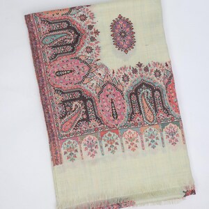 Soft Woolen Kani Kashmir Shawl | Winter-Ready Luxury Wrap | Handwoven Pashmina Embroidered Shawl | Gift For Mom