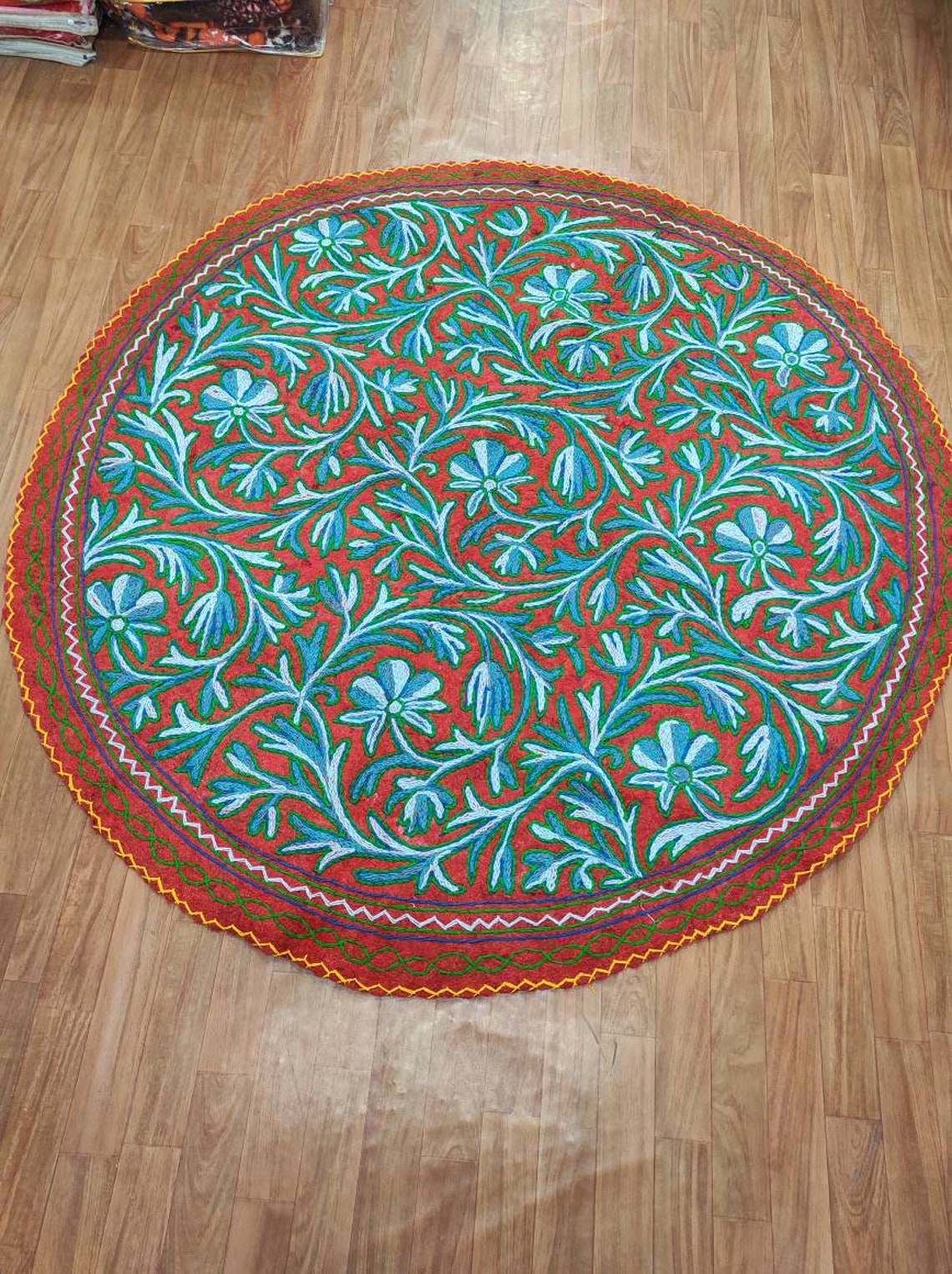 150150 CM Hand Made Round Namda Rug Felted HandMade Namda Etsy