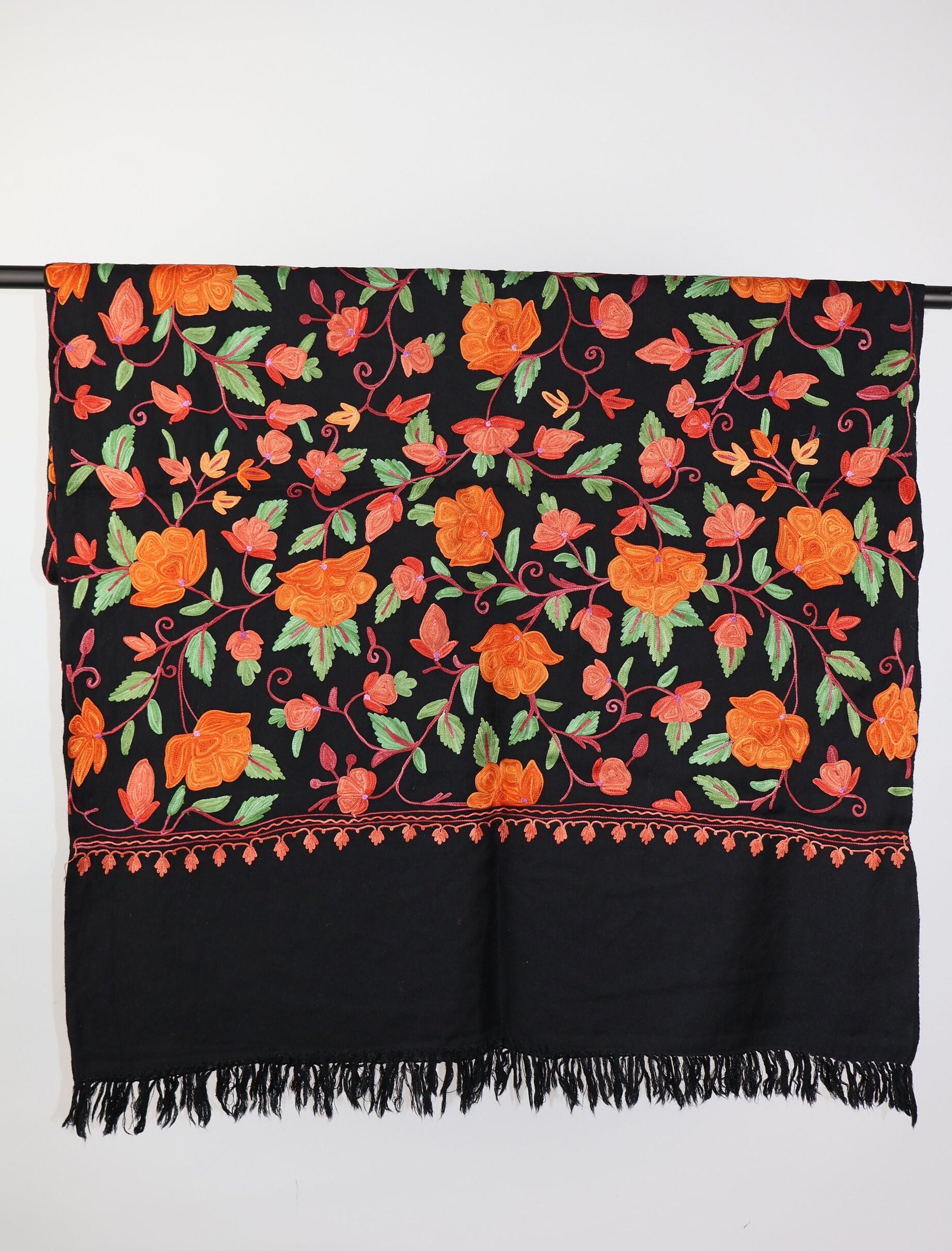 Sciarpa Cashmere Rigenerato Donna Uomo Federico Nero - Rifò