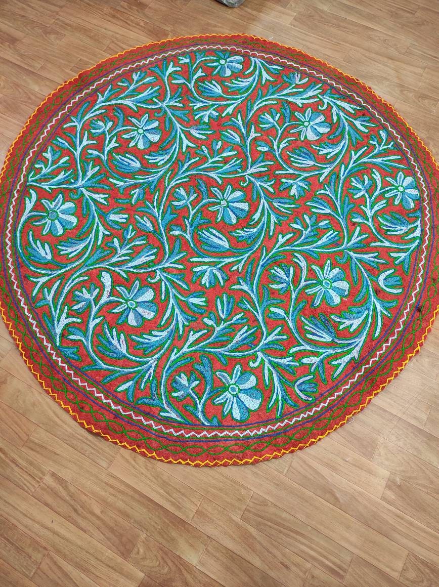 150150 CM Hand Made Round Namda Rug Felted HandMade Namda Etsy