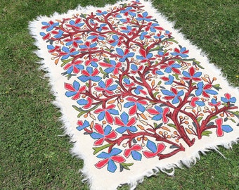 カシミールフェルトナムダラグ | ピュアウールダブルハンドステッチ