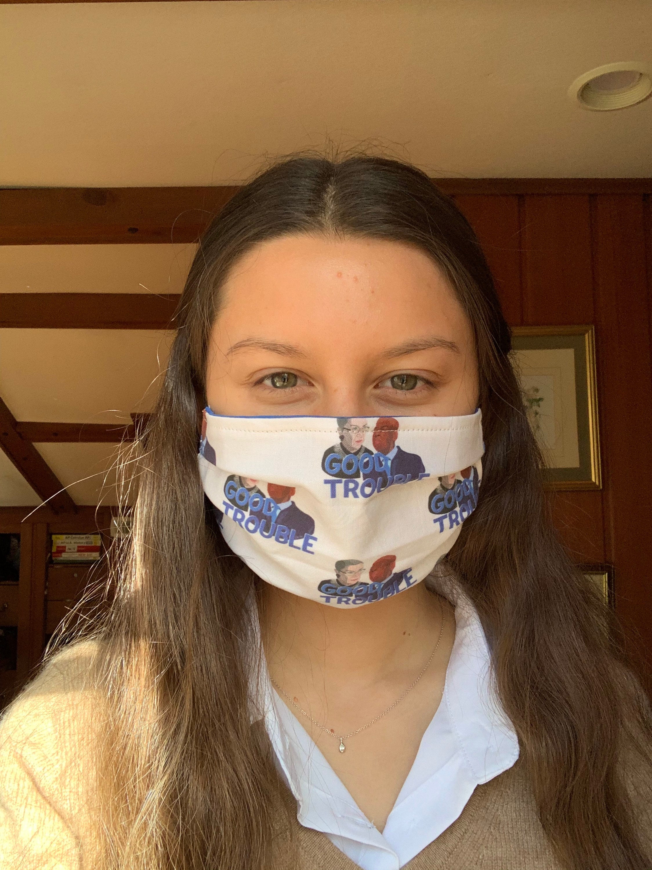 Pleated Good Trouble RBG/John Lewis Face Mask Etsy
