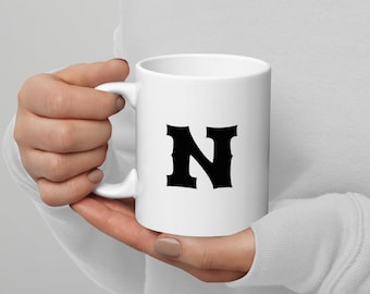 N-mok - alfabetbeker - minimalistische mok