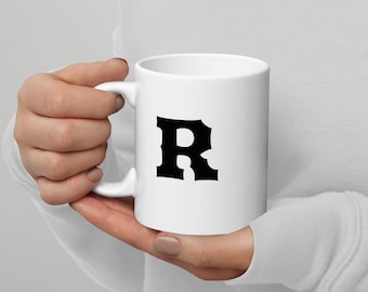 R-mok - alfabetbeker - minimalistische mok