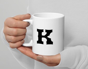 K-mok - alfabetbeker - minimalistische mok