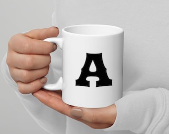 Een mok- Alfabetbeker- Minimalistische mok