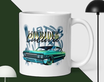 Lowrider Culture Mug – Cartoon Lowrider Car Coffee Cup voor autoliefhebber