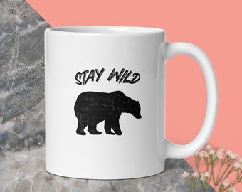 Mok Stay Wild Bear – rustieke koffiekop avontuur