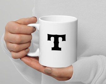 T-mok - alfabetkop - minimalistische mok