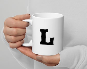 Mok L - Alfabetkop - Minimalistische mok