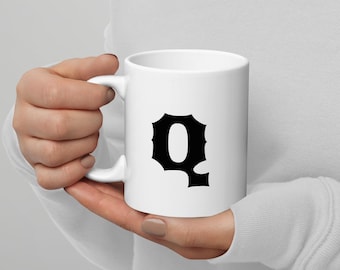 Q-mok - alfabetbeker - minimalistische mok