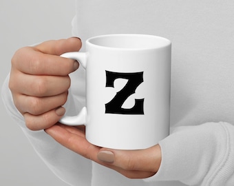 Z-mok - alfabetbeker - minimalistische mok