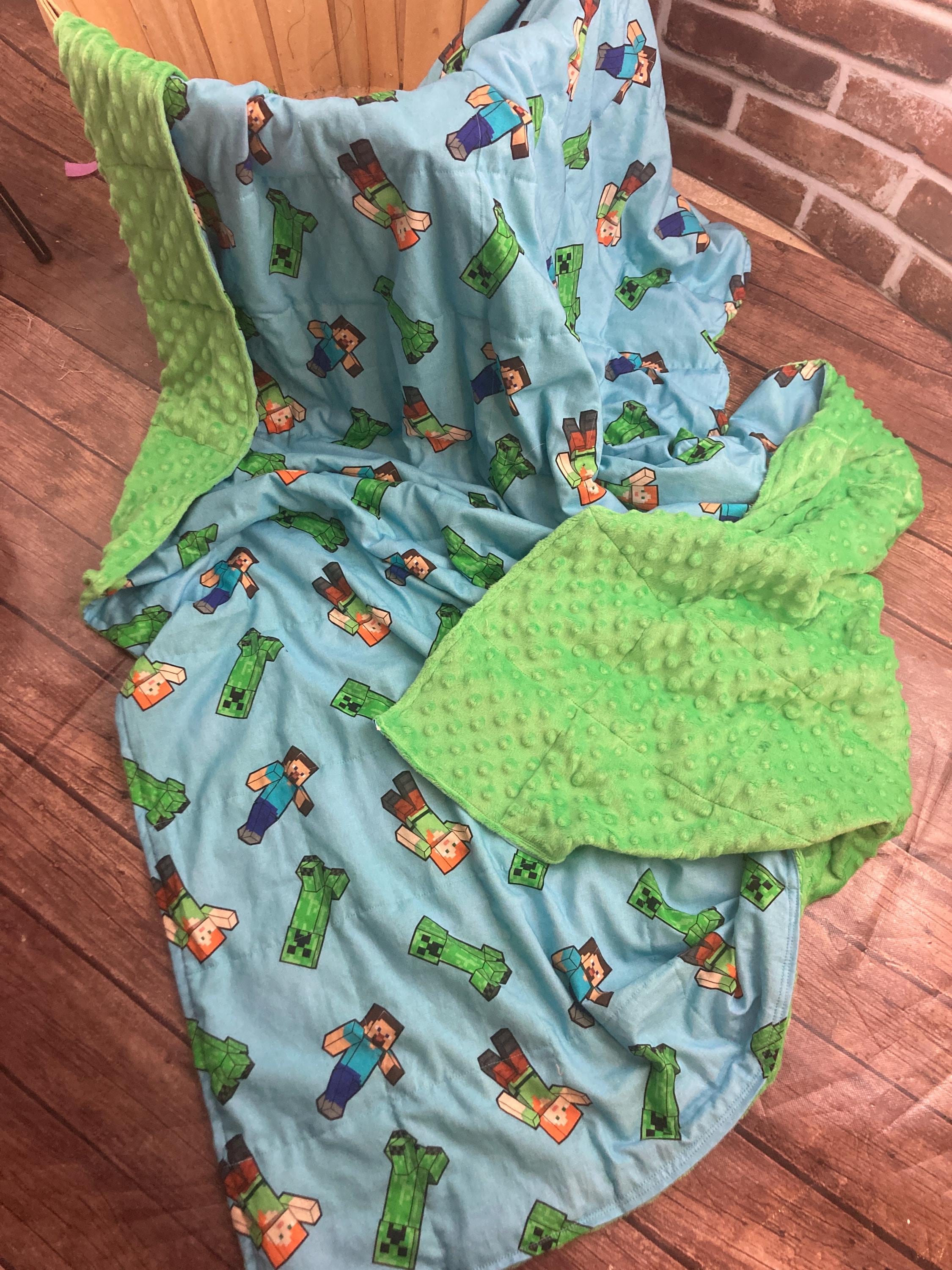 Weighted minecraft blanket sale
