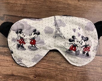 1/2lbs Weighted Sleep Eye Pillow Mask. Great for Travel. Minky and Cotton. Glass Beads