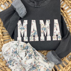 Baby Clothes Keepsake Sweatshirt Mama - Custom Applique, New Mom Gift
