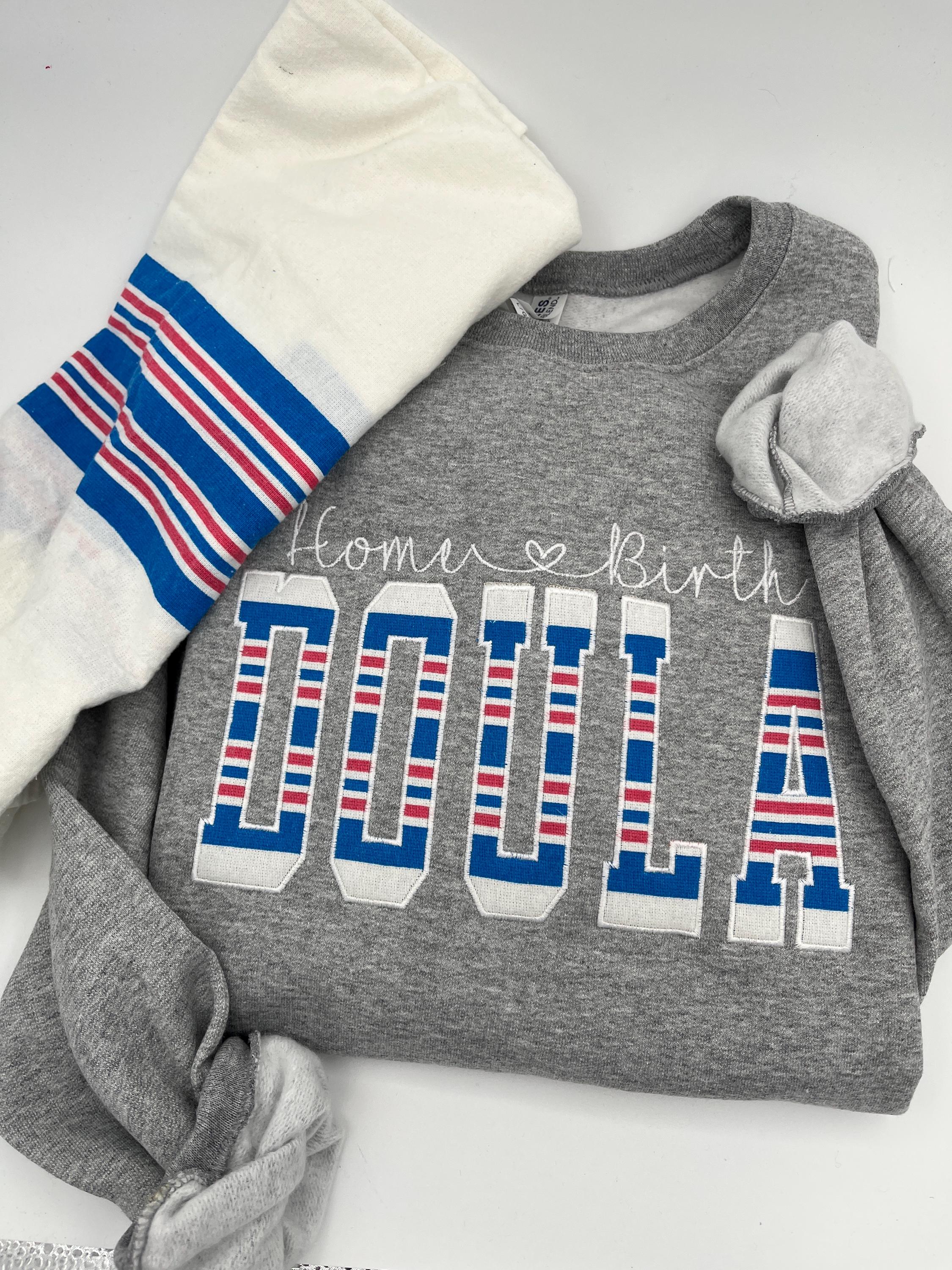 Doula Sweatshirt T-Shirt Keepsake Custom Swaddle Blanket Embroidery Gift Birthworker Postpartum Comfort Colors Memory Shirt Labor Support