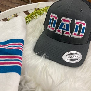 Dad, Mom, Pop Embroidered Hat - Swaddle Hospital Blanket Keepsake Custom Hat