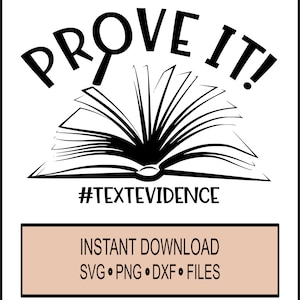 SVG - Beweisen Sie es - Cricut Sofortiger Download - Lehrer - Wörterbuch - Enzyklopädie - Textbeweis - DXF - PNG Schule, Schüler, Lernen, Lernen