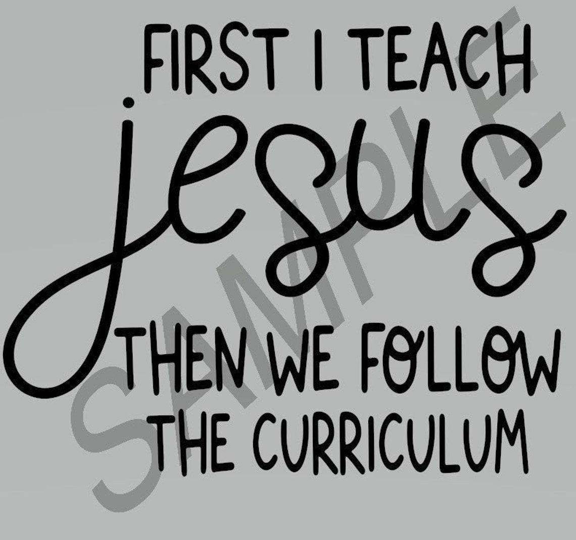Teacher Christian Shirt SVG First I Teach Jesus bible Etsy