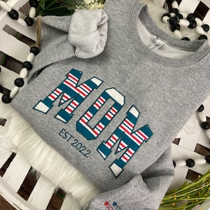 Curved MAMA Hospital Swaddle Blanket : MOM Embroidered Custom Nana ...