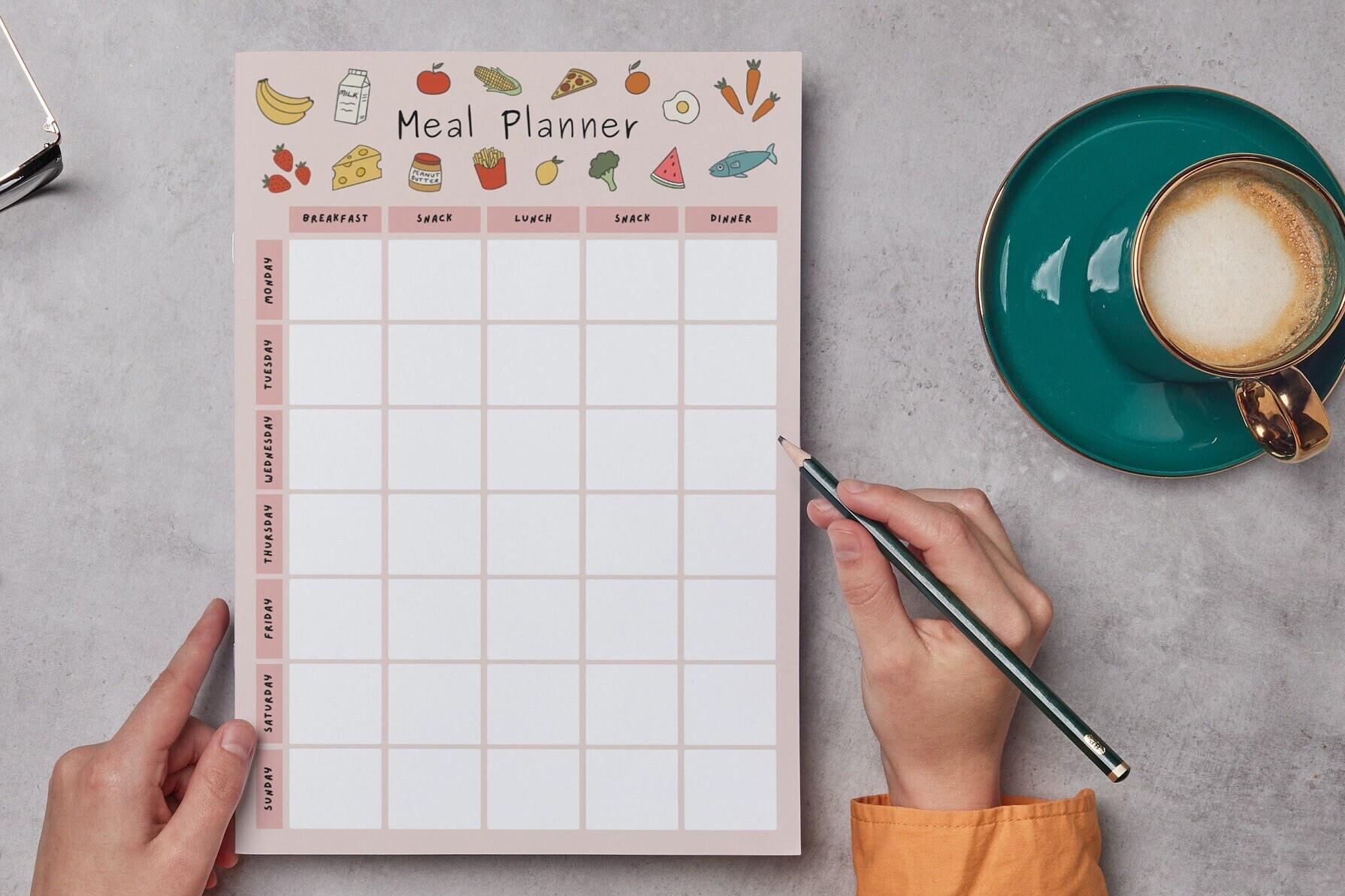 Weekly Meal Planner | Print at Home | Printable PDF - Etsy
